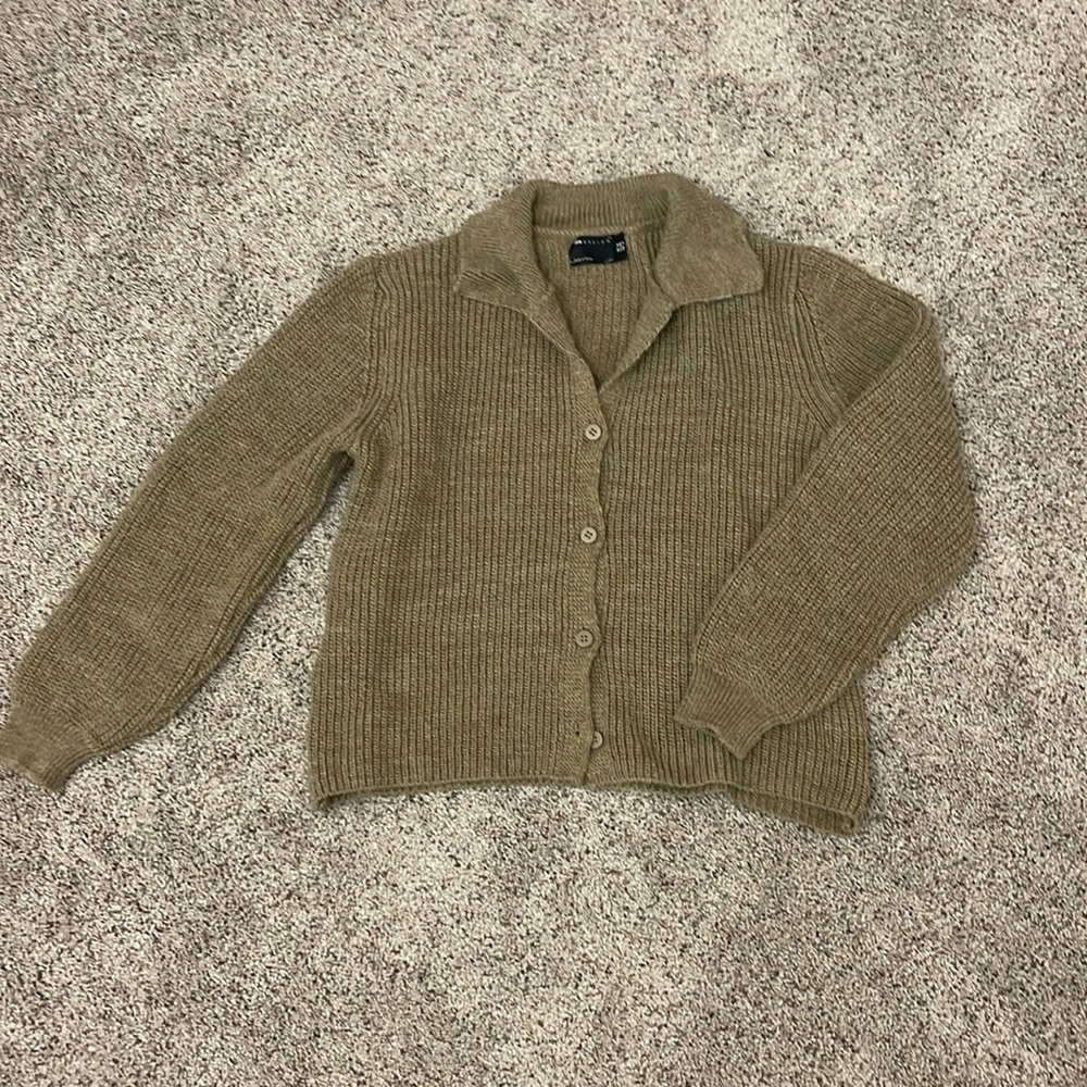 asos taupe knit sweater